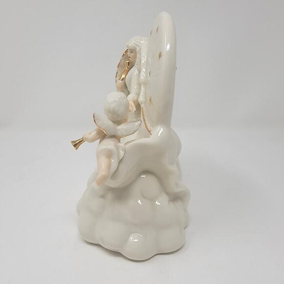 Vintage Avon Angel & Cherub Porcelain Figurine Gold Stars 1998 Avon - Picture 7 of 14